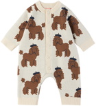 TINYCOTTONS Baby Beige Tiny Poodle Jumpsuit
