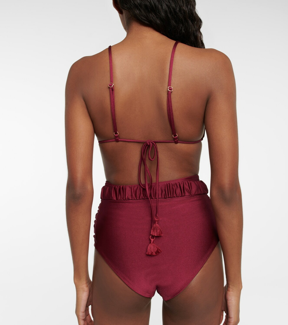 Johanna Ortiz High-rise belted bikini bottoms