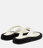 The Row - Ginza leather and suede thong sandals