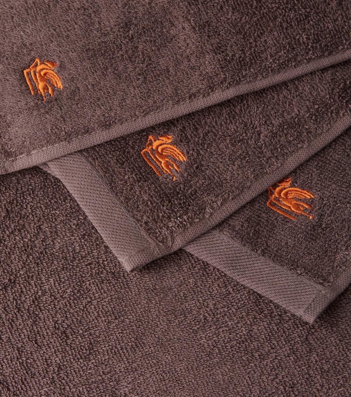 Etro Giano set of 4 face towels and basket