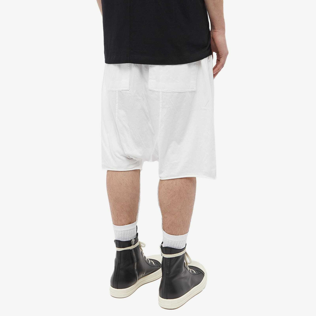 Rick Owens DRKSHDW PODS MILK サイズS Rick Owens DRKSHDW Men's Drawstring Pods Short in Milk Rick