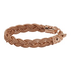 Emanuele Bicocchi SSENSE Exclusive Rose Gold Flat Braided Bracelet