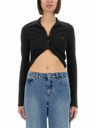 Courrèges Cropped Polo Shirt twist