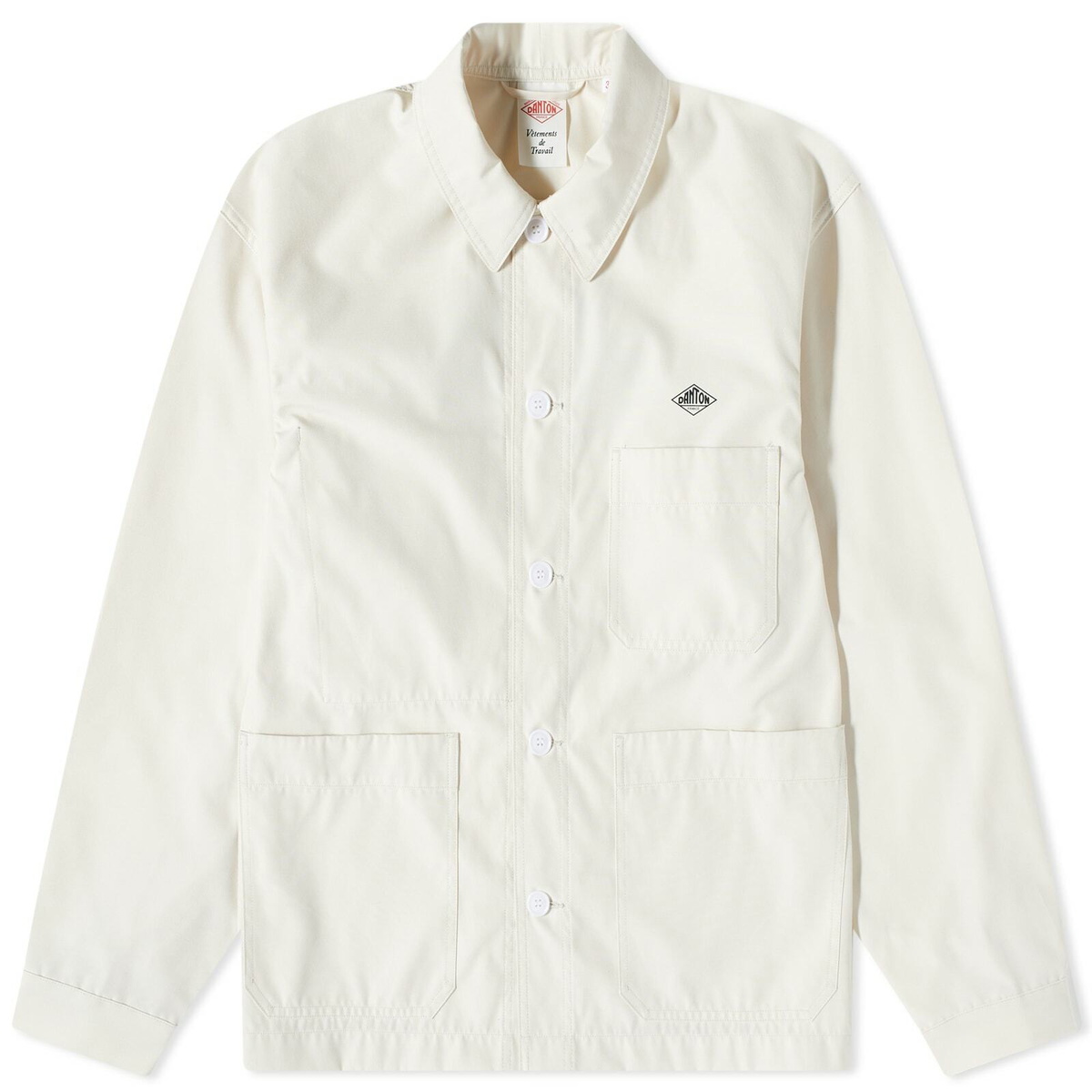 Danton Men's Back Print Coverall Jacket in Ivory Danton
