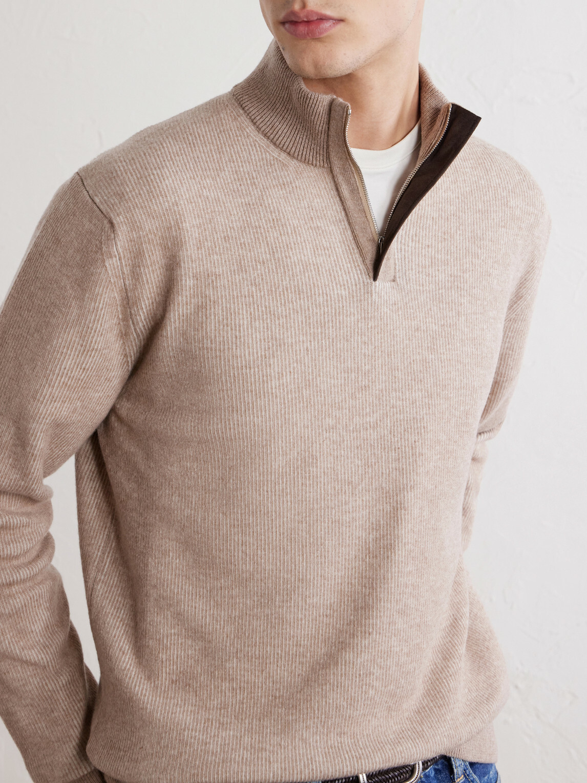 Slowear - Virgin Wool Half-Zip Sweater - Neutrals