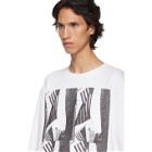 Calvin Klein 205W39NYC White American Flag and Buildings Sweatshirt