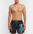 Paul Smith - Slim-Fit Mid-Length Printed Swim Shorts - Men - Black