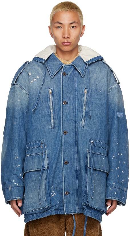 Photo: Acne Studios Blue Painted Denim Jacket