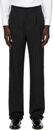 Junya Watanabe Gray Striped Trousers