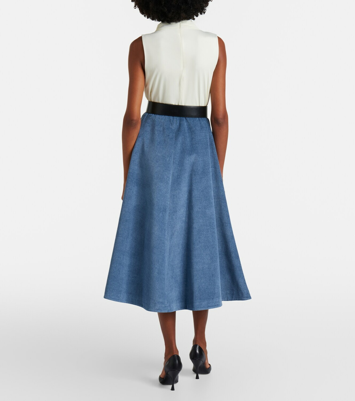 Altuzarra Varda denim midi skirt
