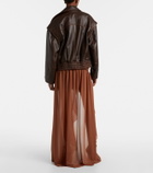 Jacques Wei Draped asymmetric maxi skirt