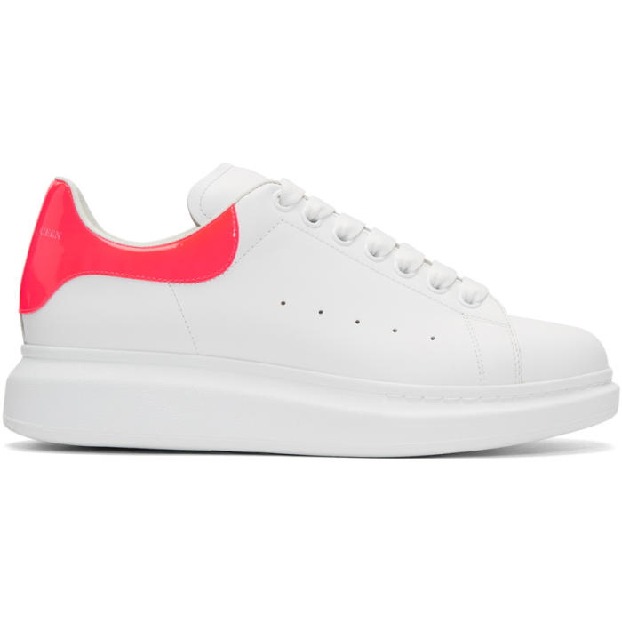 Photo: Alexander McQueen White and Pink Oversized Sneakers