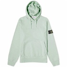 Stone Island Men's Garment Dyed Popover Hoodie in Light Green