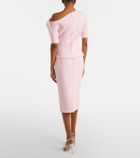 Safiyaa Hokuku crêpe pencil skirt