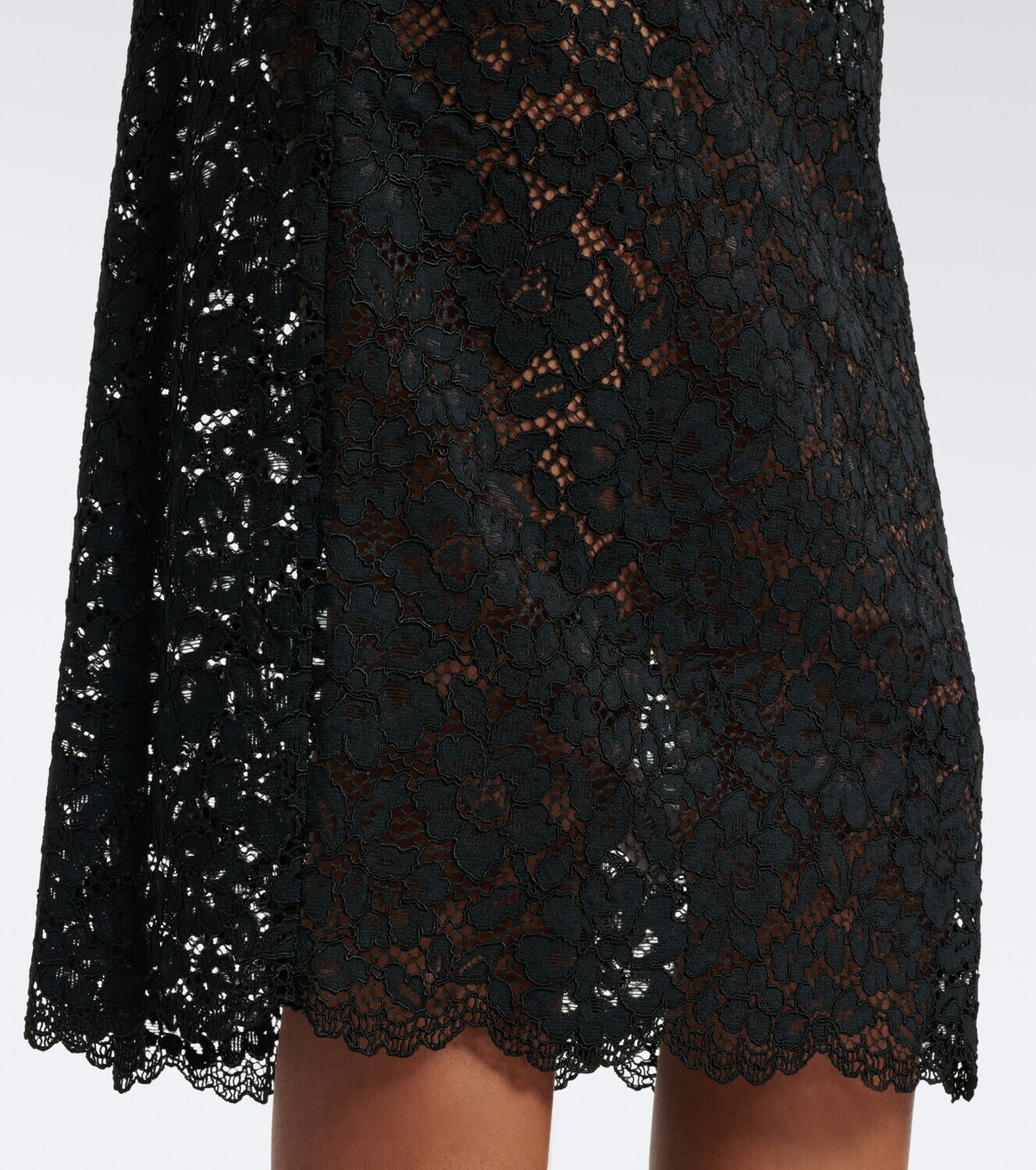 Dôen Nandette sheer lace midi skirt