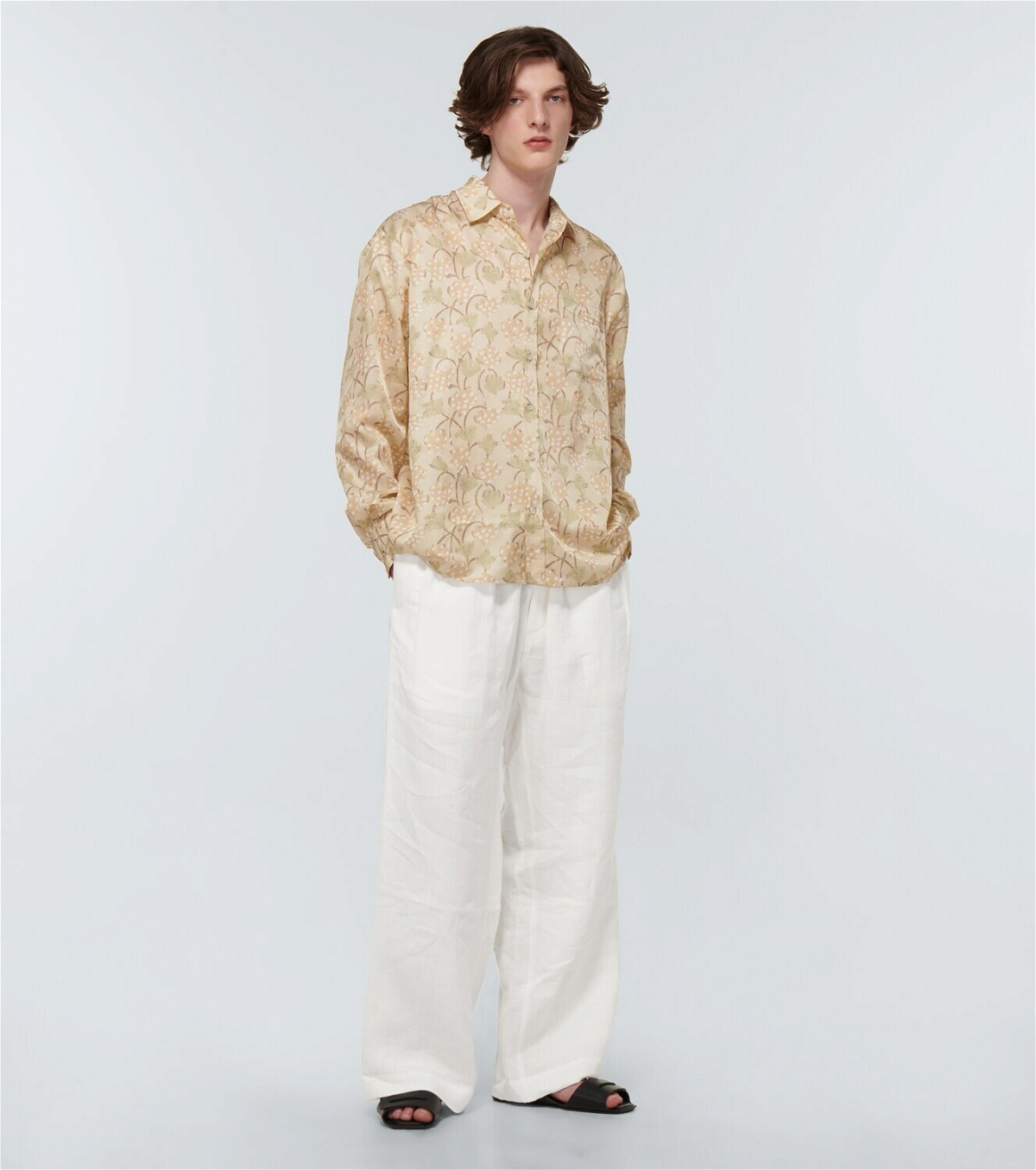 Commas Wide-leg linen pants