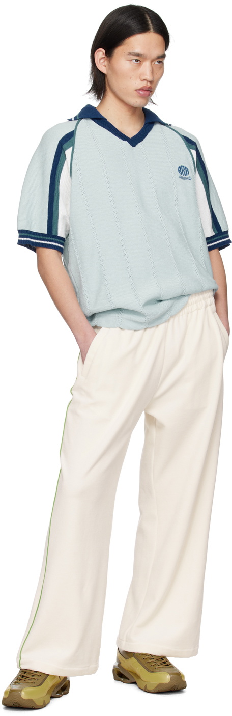 RICE NINE TEN Off-White Piping Lounge Pants