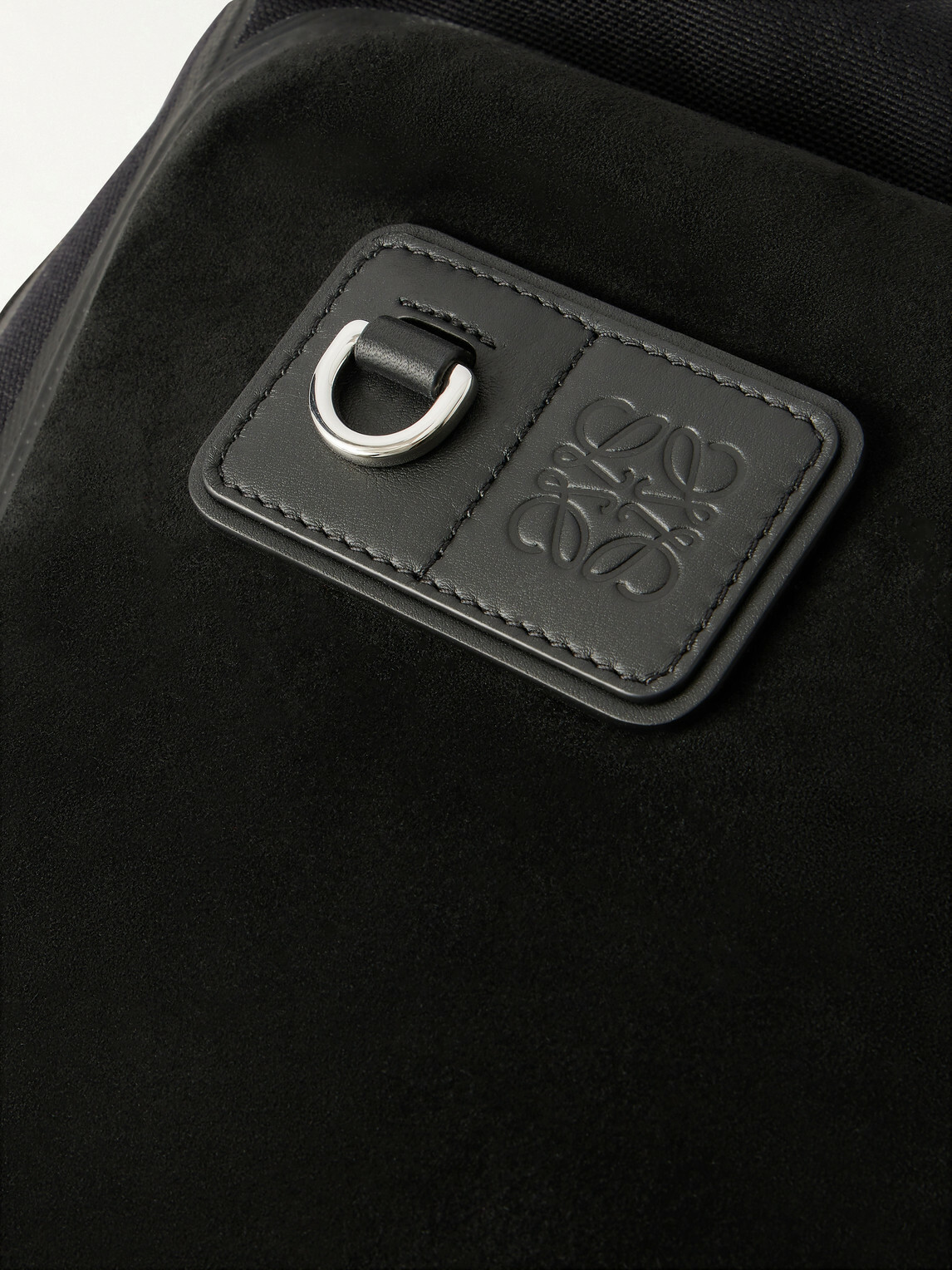 LOEWE - Flex Logo-Embossed Suede and Canvas Backpack