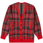 Undercover Men's Cardigan in Red Check