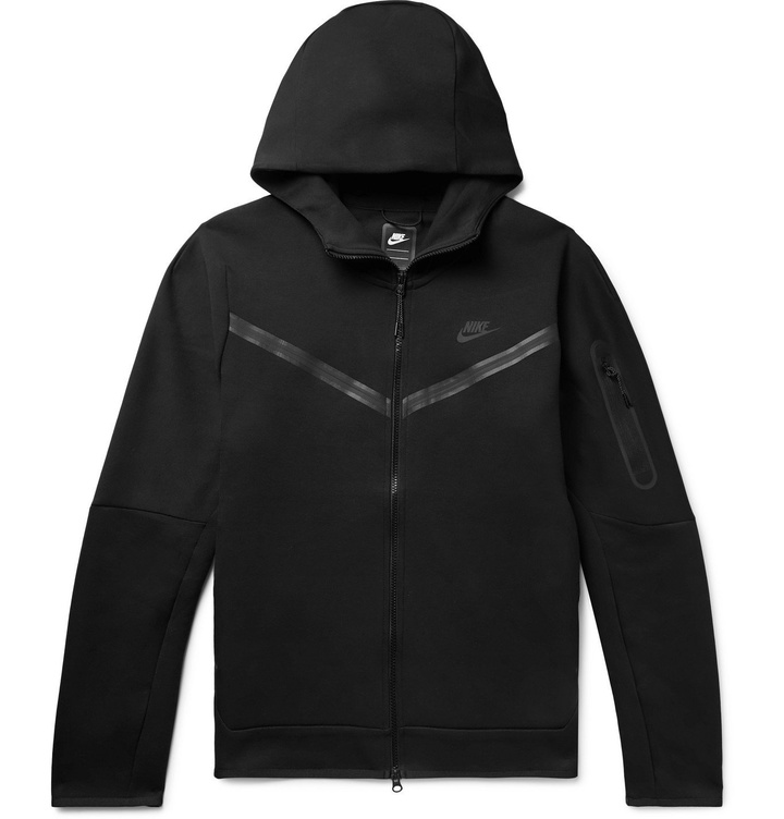 Photo: Nike - Sportswear Taped Cotton-Blend Tech Fleece Zip-Up Hoodie - Black