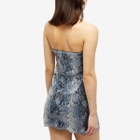 16Arlington Women's Althenea Lycra Python Print Mini Dress in Blue