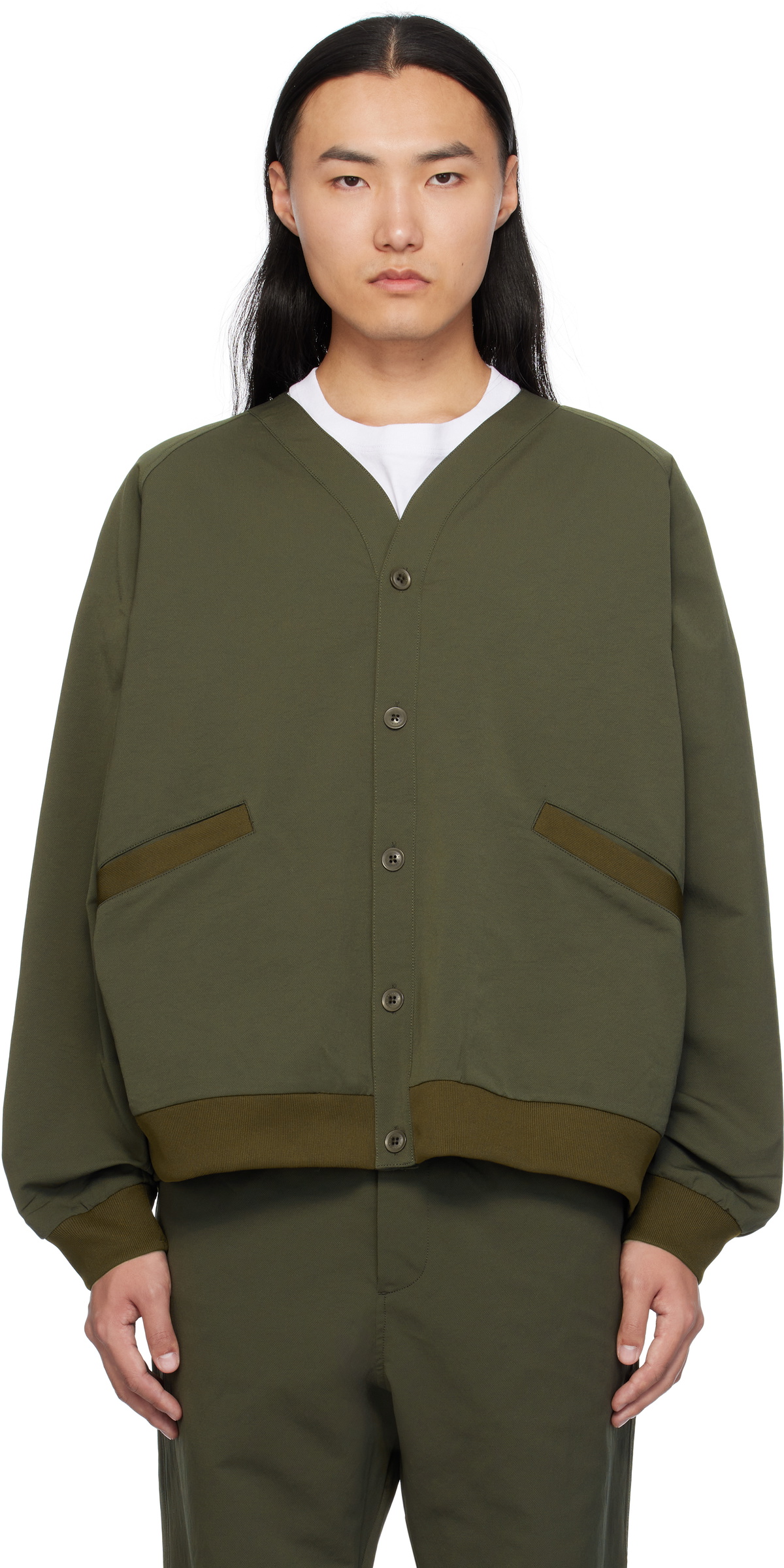 nanamica Khaki ALPHADRY Cardigan Nanamica nanamica Khaki ALPHADRY Cardigan Nanamica