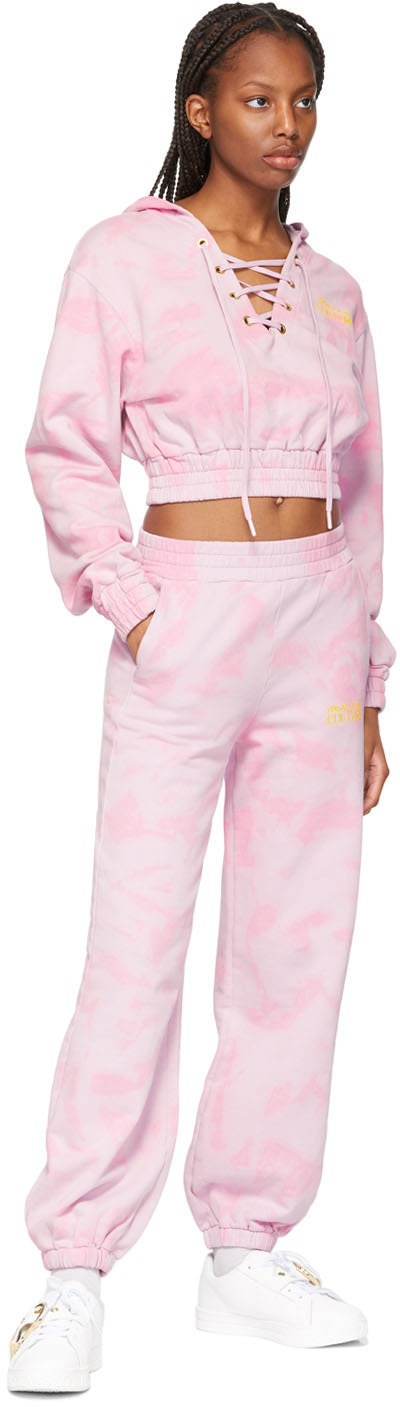 Pink tie dye sweatpants and online hoodie