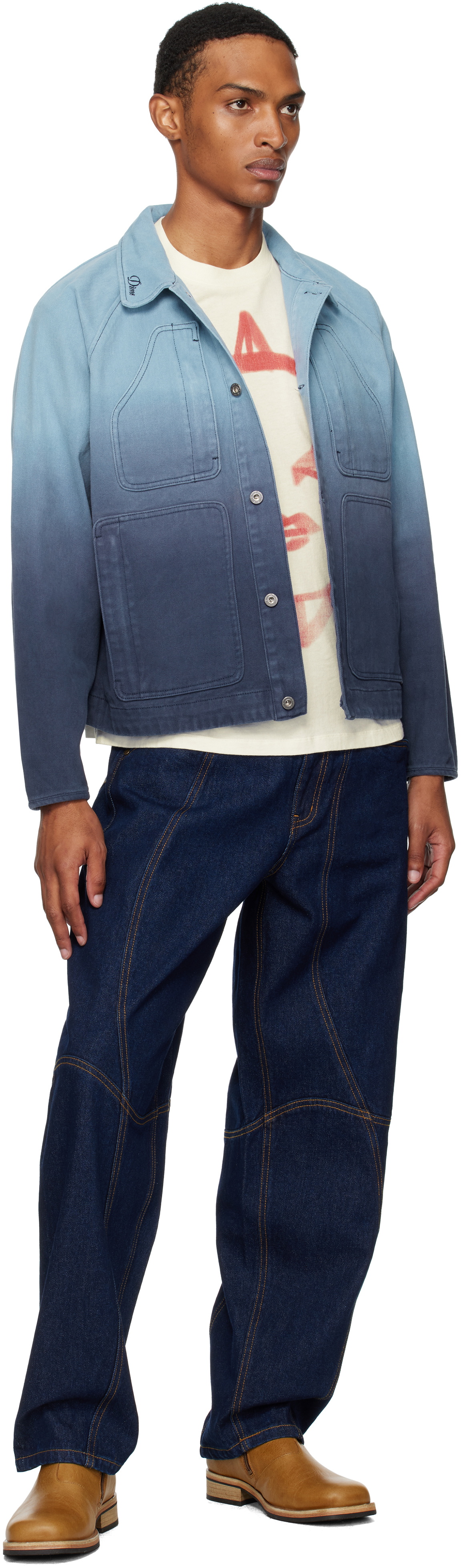 Dime Blue Dipped Chore Jacket Dime