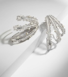 Ananya Scatter 18kt white gold hoop earrings with pearls and diamonds