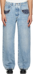 Maison Margiela Blue Stone Bleached Denim Jeans