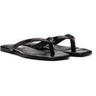 TOTEME Brown Croco-Embossed Flip-Flops