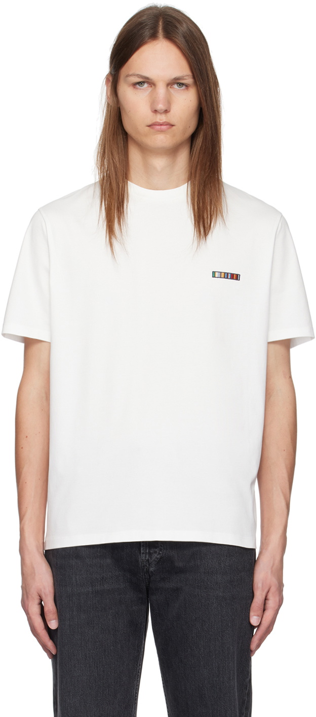 Paul Smith White Signature Stripe Logo T-Shirt