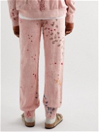 11.11/eleven eleven - Straight-Leg Bandhani-Dyed and Painted Organic Cotton Drawstring Trousers - Pink