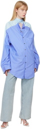 Y/Project Blue Insert Scarf Shirt