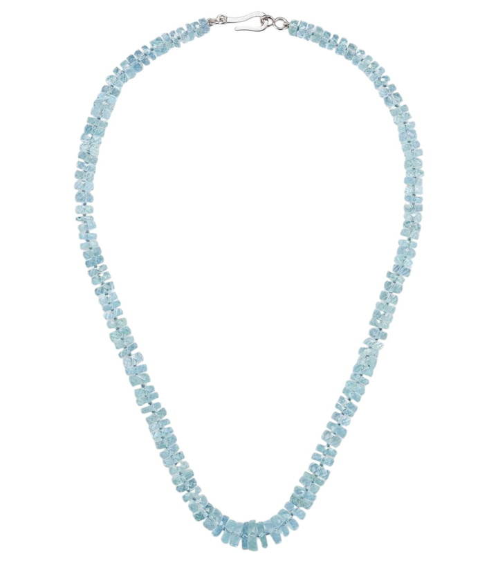 Photo: Ileana Makri 18k white gold necklace with aquamarines