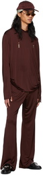 Marine Serre Brown Viscose Lounge Pants