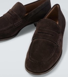 Gianvito Rossi George suede penny loafers