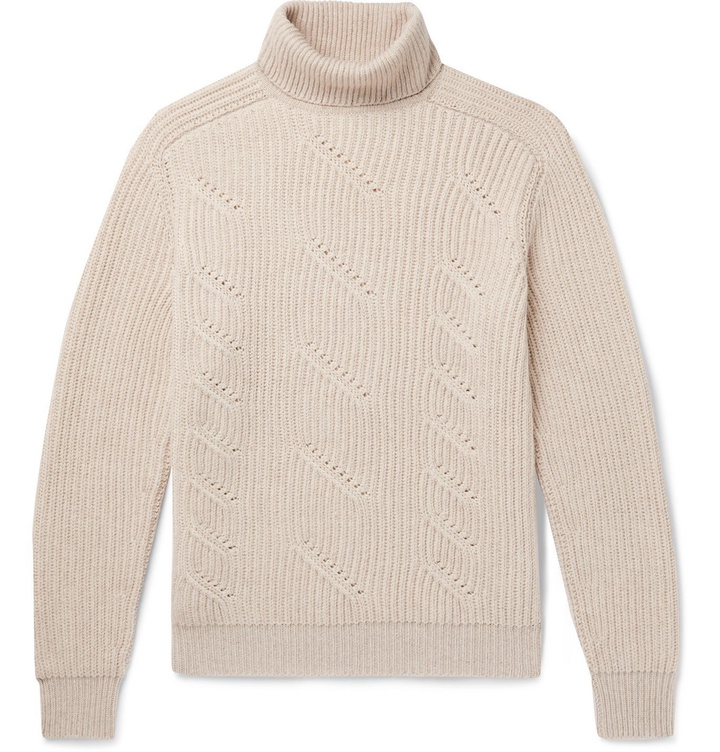 Photo: Loro Piana - Cashmere Rollneck Sweater - Neutrals