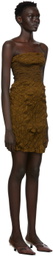 Gauntlett Cheng SSENSE Exclusive Khaki Elastic Short Dress