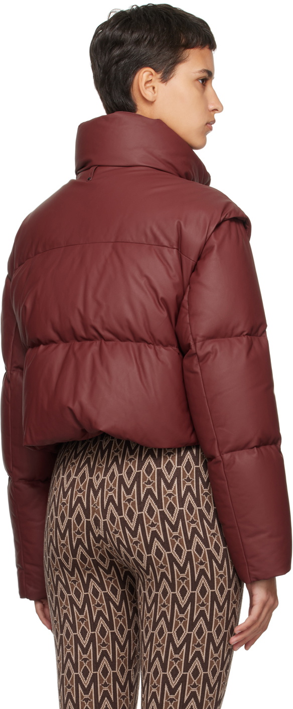 Mackage Burgundy Bailey DL Down Bomber Jacket Mackage