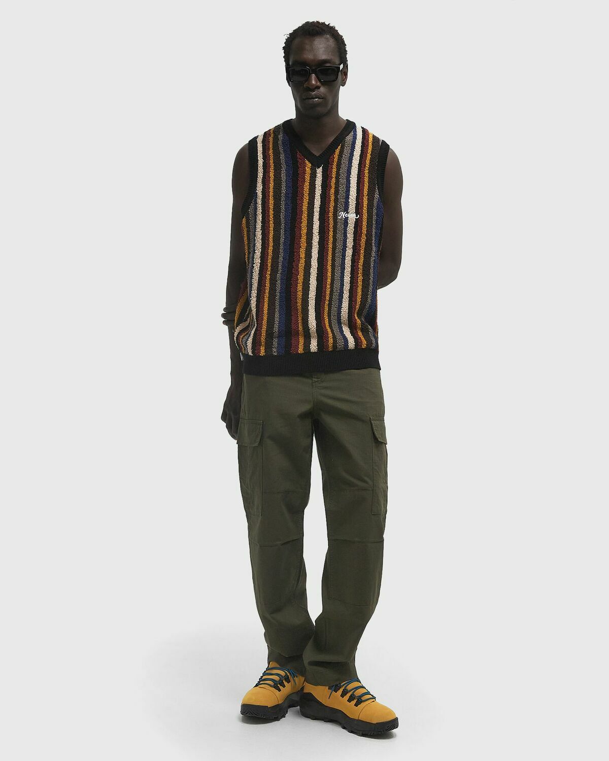 Thisisneverthat Striped Knit Vest Multi-color Men