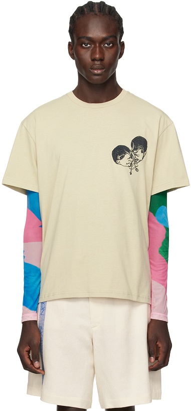 Photo: JW Anderson Beige Embroidered T-Shirt