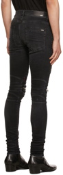 AMIRI Black Paneled Plaid Jeans