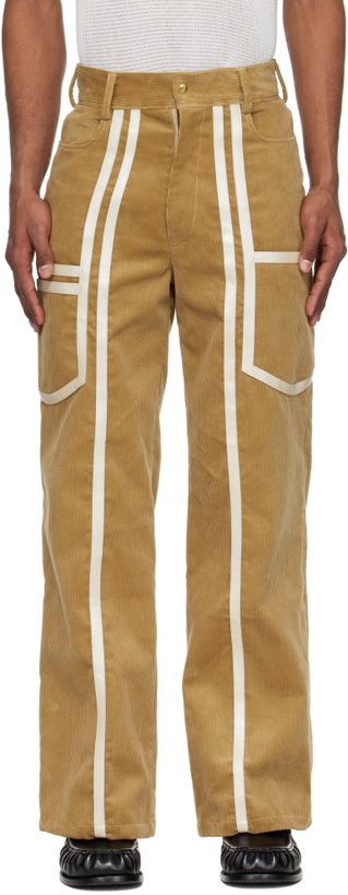 Photo: Stanley Raffington Beige Corduroy Cargo Pants