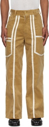 Stanley Raffington Beige Corduroy Cargo Pants
