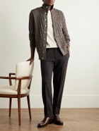 S.N.S. Herning - Stark Textured Virgin Wool Cardigan - Brown