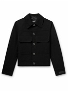Versace - Virgin Wool-Blend Twill Blouson Jacket - Black