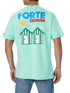 MC2 Saint Barth Man Cotton T-shirt With Forte Dei Marmi Postcard Placed Print