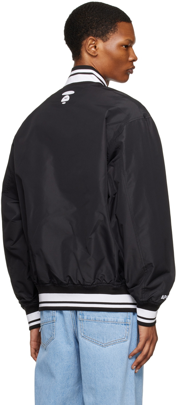 Black Reversible Bomber Jacket