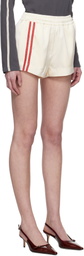 Kijun Off-White Line Satin Shorts